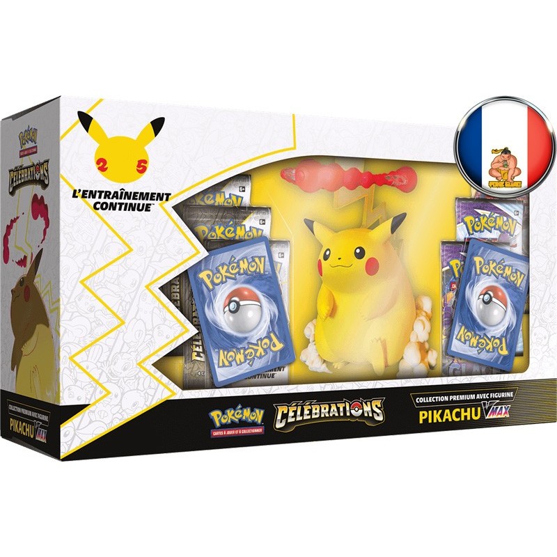 Collection Premium Célébrations Pikachu VMAX et sa figurine