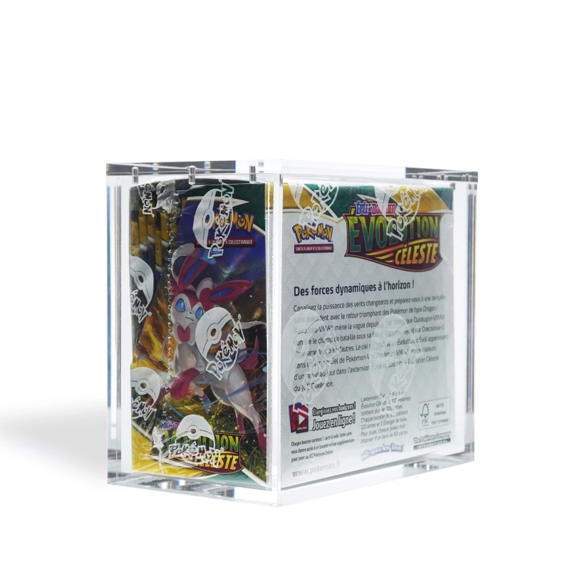 Protection acrylique premium pour booster seul cartes Pokémon