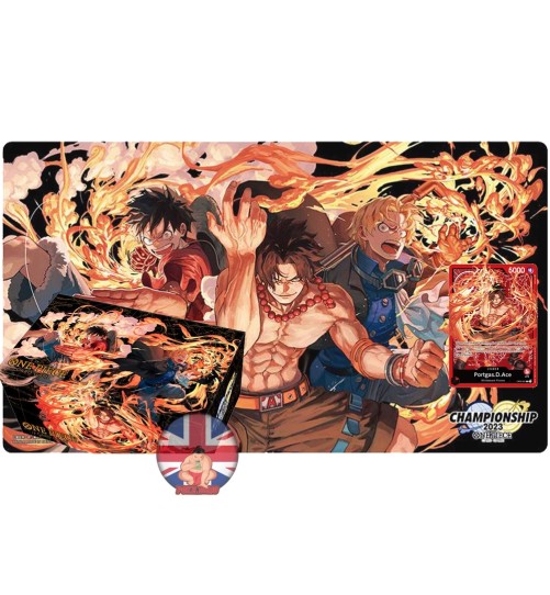 Boîte de rangement avec tapis et carte - Ace/Sabo/Luffy | One Piece Card Game