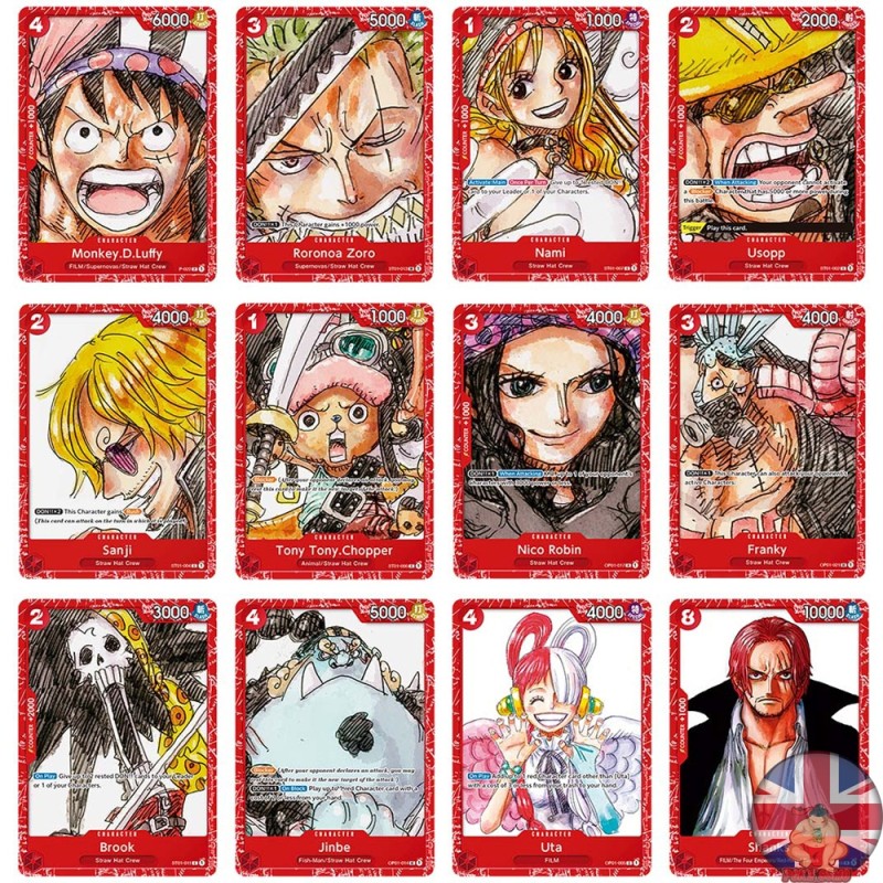 12 cartes Premium Card Collection | One Piece Card Game FILM RED Edition