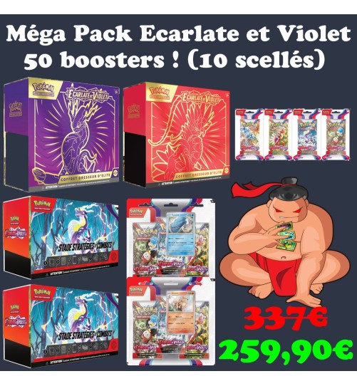Méga Pack Ecarlate et Violet - 50 boosters EV1