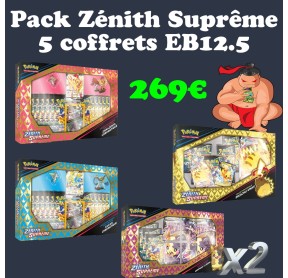 Pack 5 Coffrets Zenith Supreme | Morpeko, Pikachu, Zamazenta, Zacian