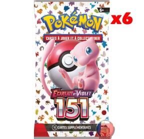 Lot de 6 boosters Pokémon 151 - Bundle Écarlate et Violet