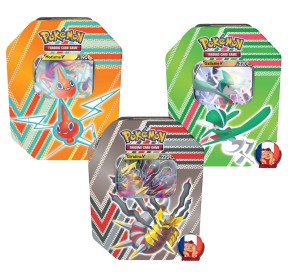 Pokémon JCC GO Boîte en étain Pikachu (2 Cartes en Aluminium et 4