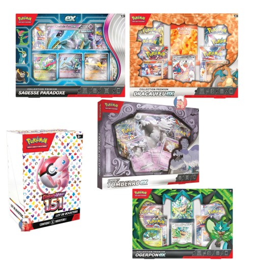 Pack Ouverture 151 - 1 bundle + 4 Coffrets Pokémon