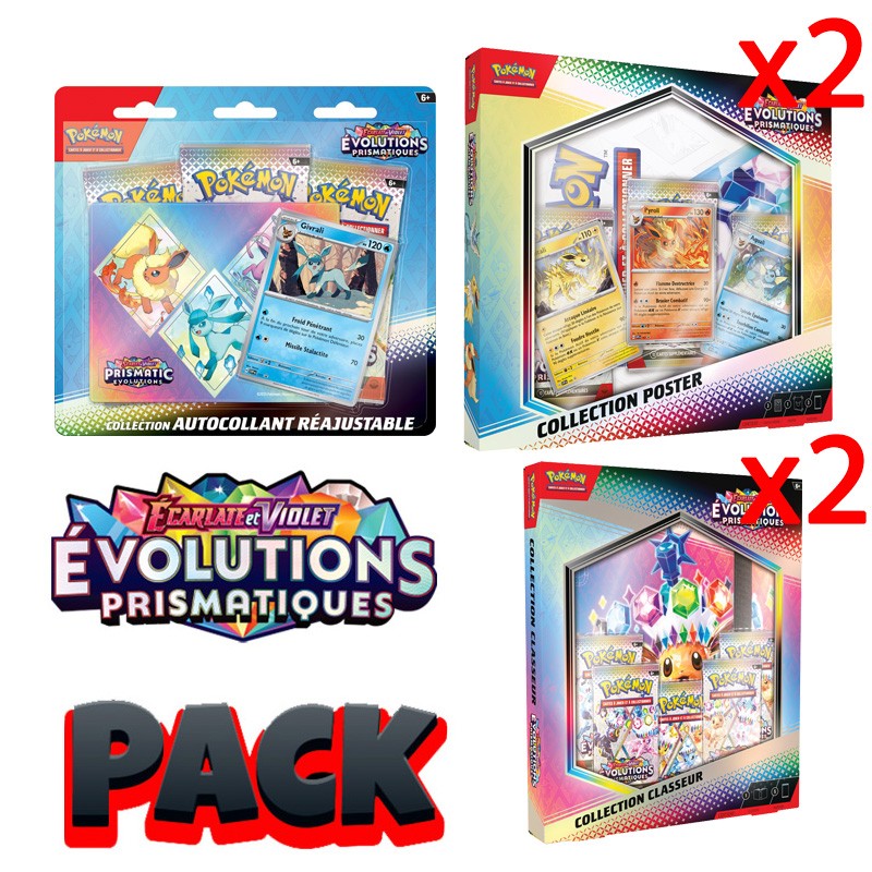 Mega Pack Évolutions Prismatiques : 4 coffrets + 1 tripack