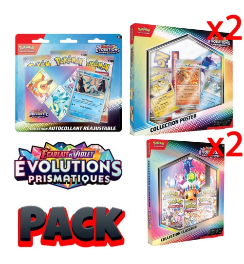 Mega Pack Évolutions Prismatiques : 4 coffrets + 1 tripack