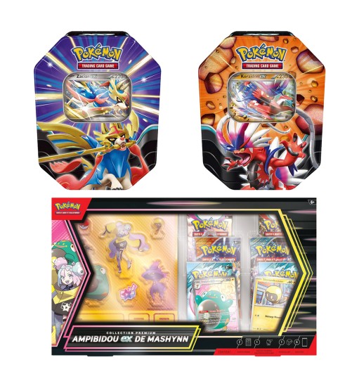 Pack 3 produits : Ampibidou-ex + 2 Pokébox Légendes Tranchantes