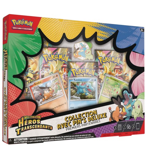 Coffret Pin's Deluxe Premiers Partenaires Méga-Évolution