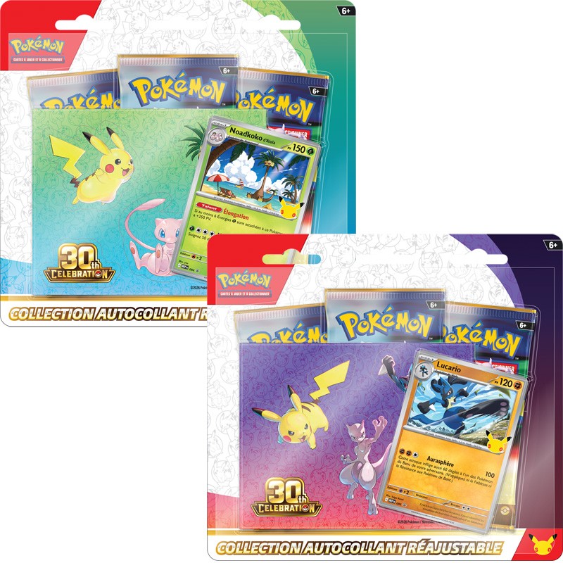 Collection Autocollant 30ᵉ Anniversaire - Lucario ou Noadkoko Collection Autocollant 30ᵉ Anniversaire - Lucario ou Noadkoko