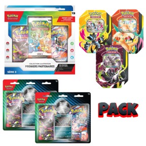 PACK AOUT MAX : Série 3 + Duopack Zarude + Pokébox Méga Forces