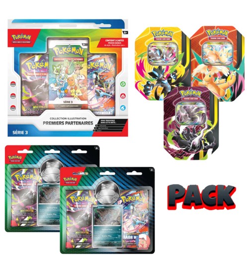 PACK AOUT MAX : Série 3 + Duopack Zarude + Pokébox Méga Forces