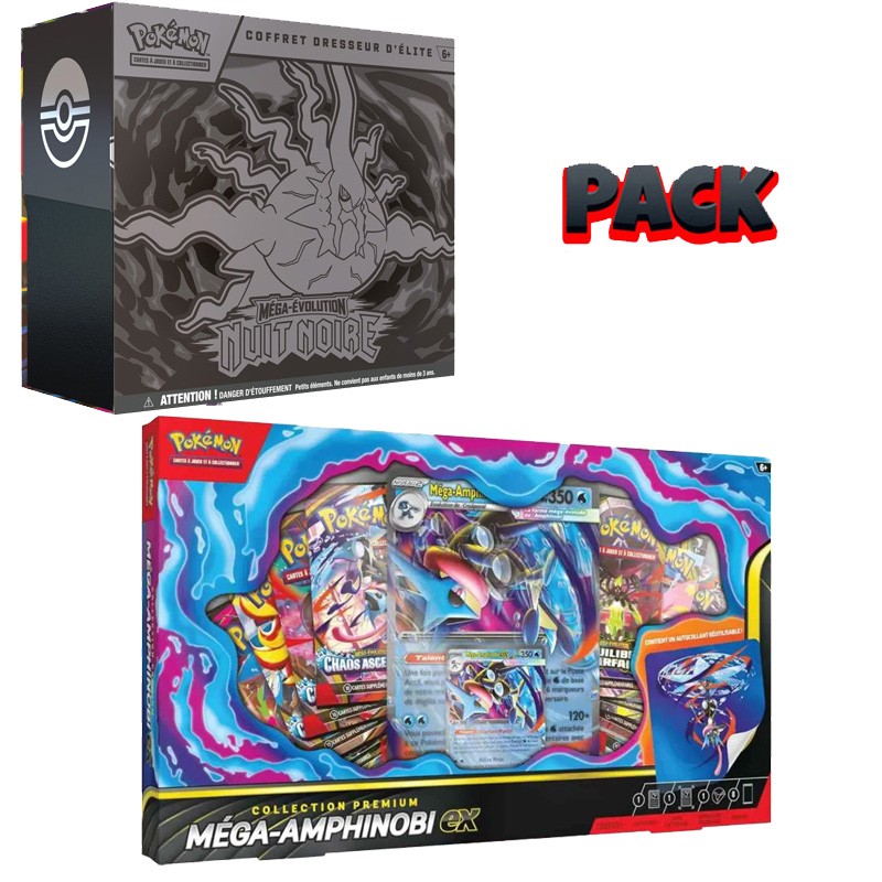 Pack 2 Nuit Noire - ME05 : 1 ETB + 1 Coffret Méga-Amphinobi