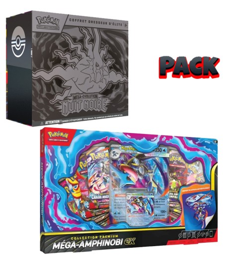 Pack 2 Nuit Noire - ME05 : 1 ETB + 1 Coffret Méga-Amphinobi